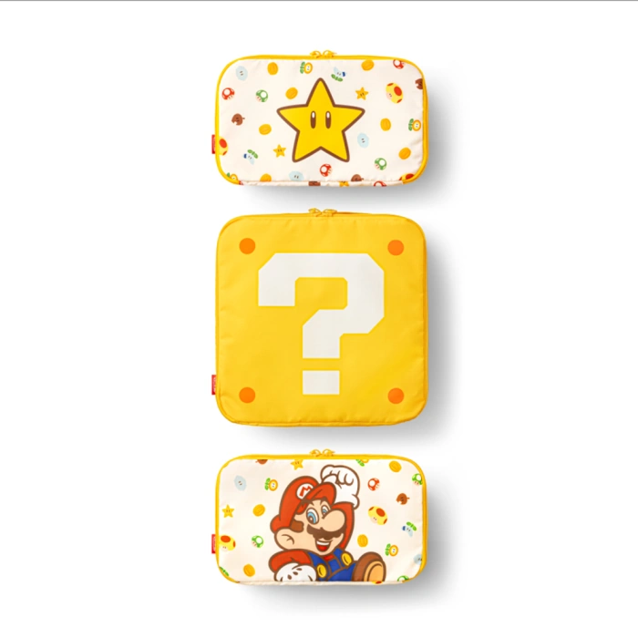 Super Mario Storage Pouch Set (Question Mark Block)